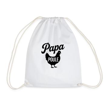 Daddy hen - Drawstring Bag - white - Front