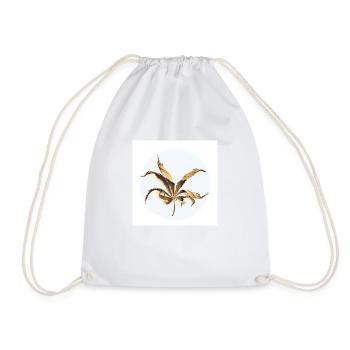 Curled leaf - Drawstring Bag - white - Front