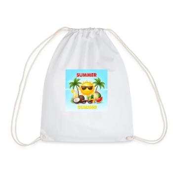 Vacances d'été Vacances d'été au soleil - Sac de sport léger - blanc - Devant