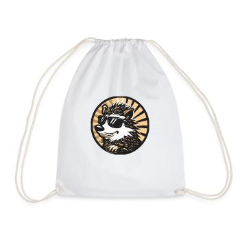 hérisson bande dessinée cool - Sac de sport léger - blanc - Devant