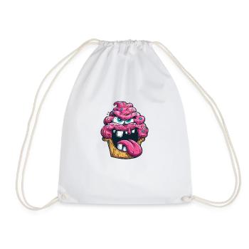 Durchgeknallter Cupcake. - Turnbeutel - Weiß - Vorne