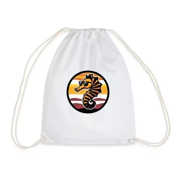 Hippocampe Bande dessinée cool - Sac de sport léger - blanc - Devant