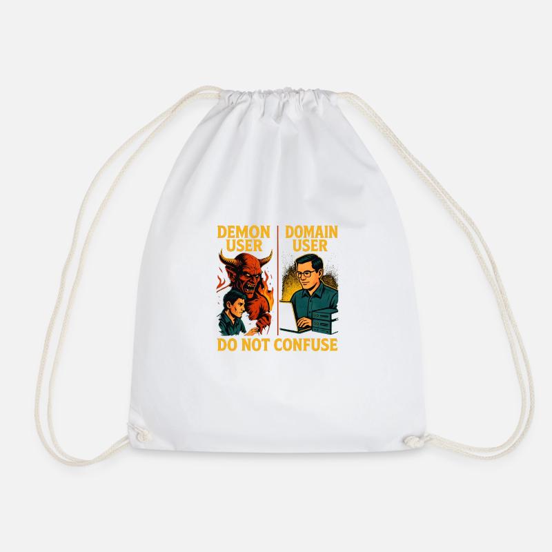 Demon User / Domain User - Drawstring Bag - white