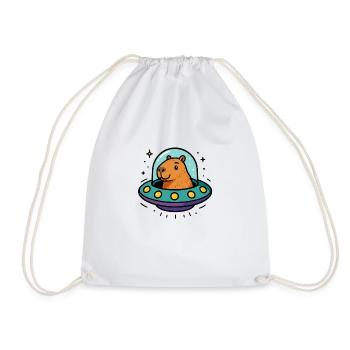 capybara ufo - Turnbeutel - Weiß - Vorne
