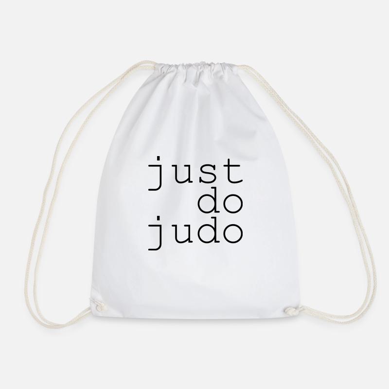 just do judo - Drawstring Bag - white