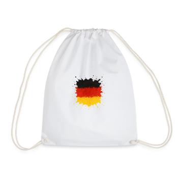 Germany Blobs Flag - Drawstring Bag - white - Front