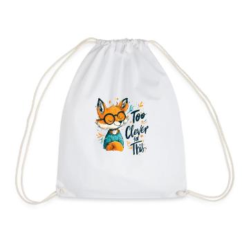 Renard intelligent avec des lunettes – Trop intelligent pour cela. - Sac de sport léger - blanc - Devant