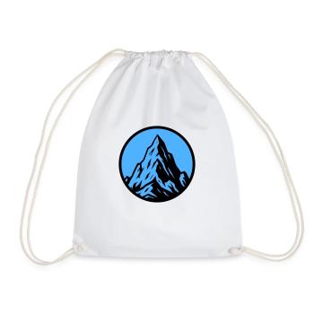 Mountain Icon Mountain Mountains - Drawstring Bag - white - Front