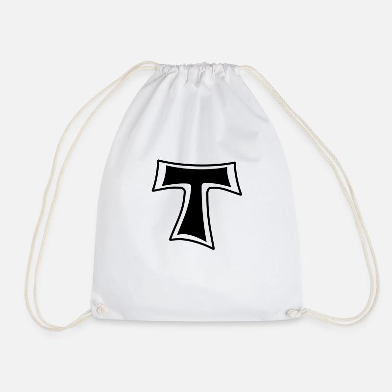 Tau symbol monochrome - Drawstring Bag - white