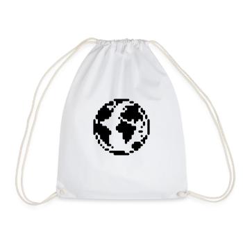 earth - Drawstring Bag - white - Front