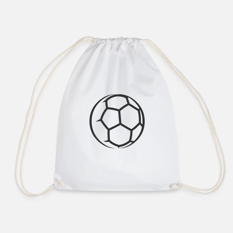fussball_ball_newstyle - Drawstring Bag - white