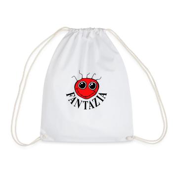 2 Colour Fantazia Smiley Face - Drawstring Bag - white - Front