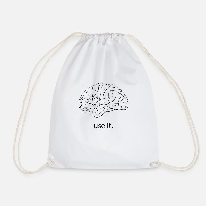 your brain. use it. - Turnbeutel - Weiß