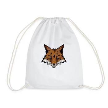 fox - Drawstring Bag - white - Front