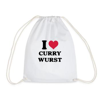 Currywurst i love - Drawstring Bag - white - Front