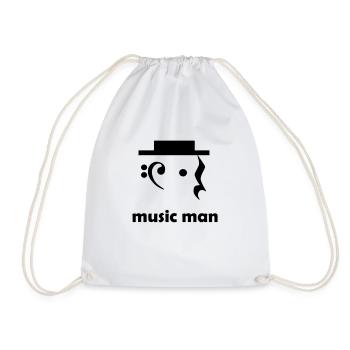 music man - Drawstring Bag - white - Front