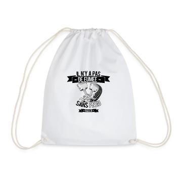 fumee sans pneu - Sac de sport léger - blanc - Devant