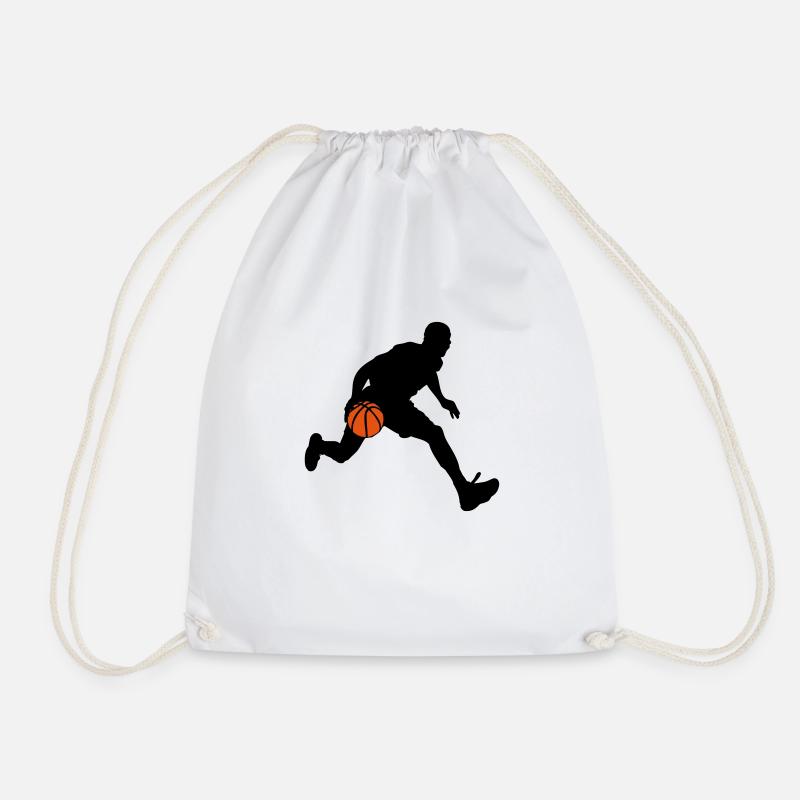 basketball player - Drawstring Bag - white