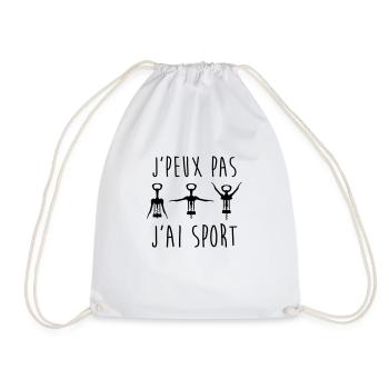 Je peux pas j'ai sport - Sac de sport léger - blanc - Devant