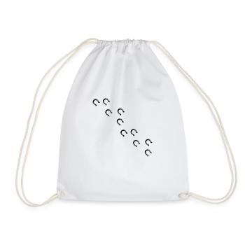 bourrin fer à cheval - Sac de sport léger - blanc - Devant