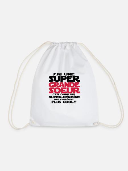 j'ai une super grande sœur - Sac de sport léger - blanc