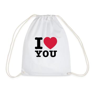 I Love You 2 - Turnbeutel - Weiß - Vorne