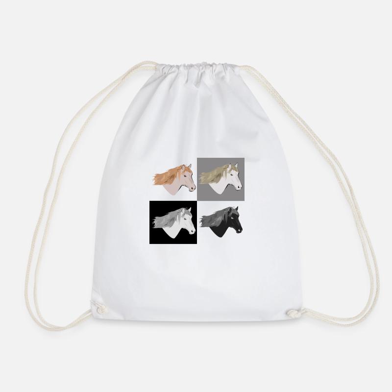 Cheval - Sac de sport léger - blanc