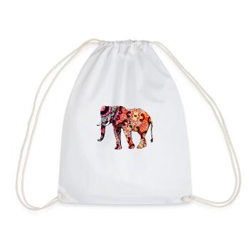 Oriental Elephant - Turnbeutel - Weiß - Vorne