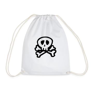 kids skull bones pirate - Turnbeutel - Weiß - Vorne