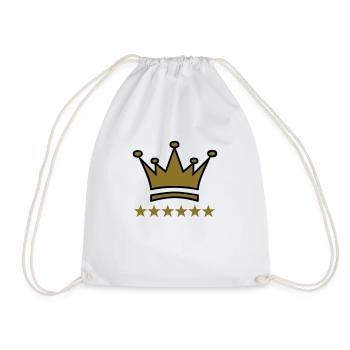 Crown - Drawstring Bag - white - Front
