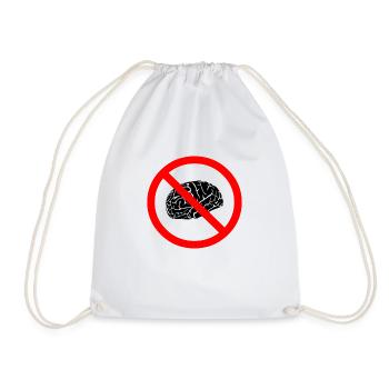 Gehirt Verbotsschild - Drawstring Bag - white - Front