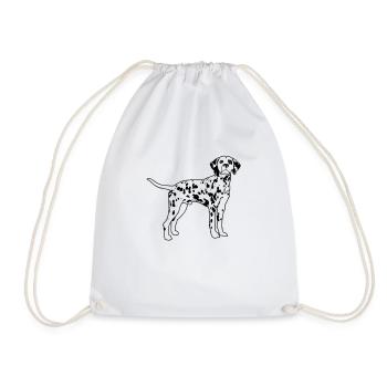 Dalmatian eu - Drawstring Bag - white - Front