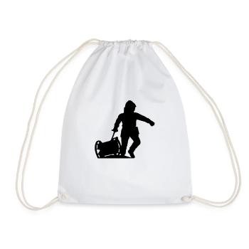 Sapeur Pompier avec dévidoir - Sac de sport léger - blanc - Devant