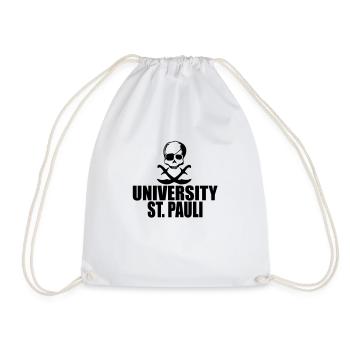 university st pauli - Drawstring Bag - white - Front