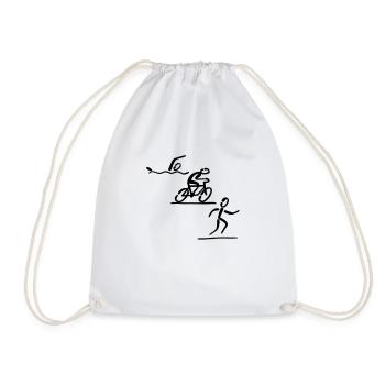 triathlon - Drawstring Bag - white - Front