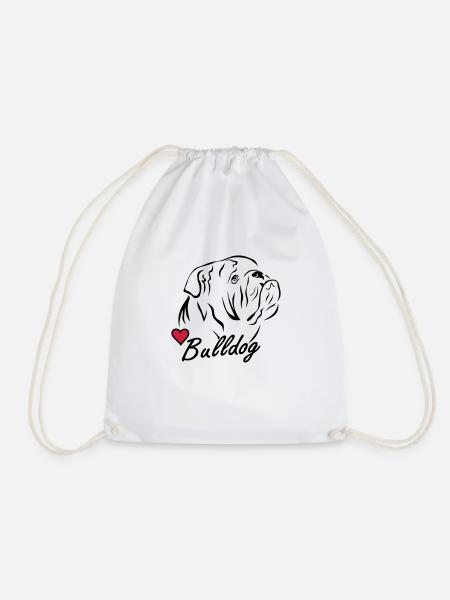 Bulldog ♥ - Turnbeutel - Weiß