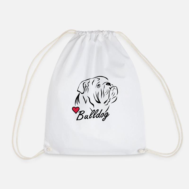 Bulldog ♥ - Turnbeutel - Weiß