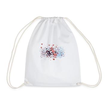 colour splash graffiti - Drawstring Bag - white - Front
