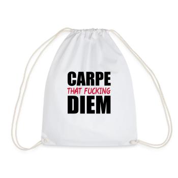 Carpe That Fucking Diem - Turnbeutel - Weiß - Vorne
