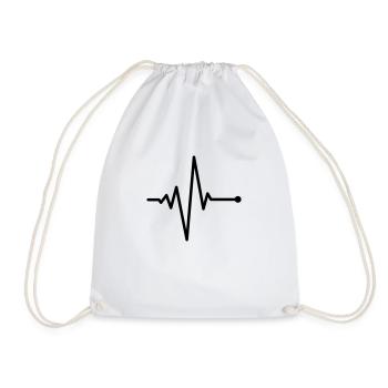 puls_f1 - Drawstring Bag - white - Front