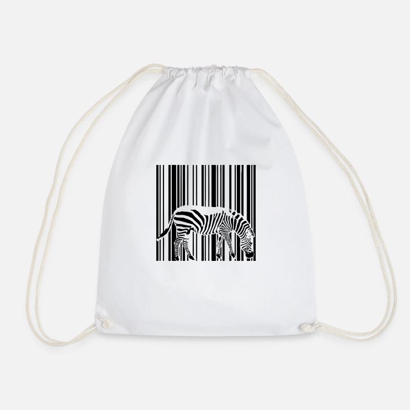 code à barres zèbre - Sac de sport léger - blanc