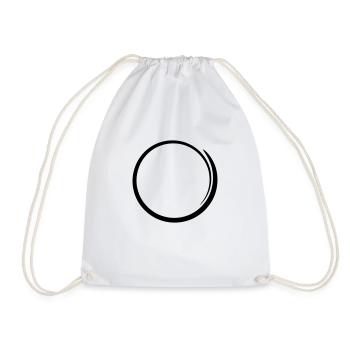 Circle frame - Drawstring Bag - white - Front