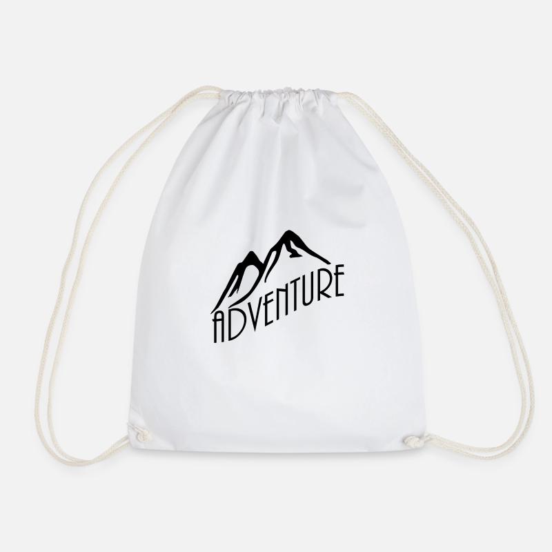 Adventure - Drawstring Bag - white