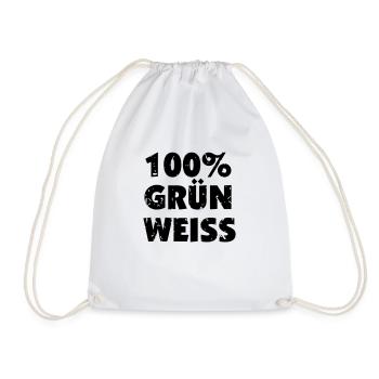 Steiermark - 100 Prozent Grün Weiß - Turnbeutel - Weiß - Vorne