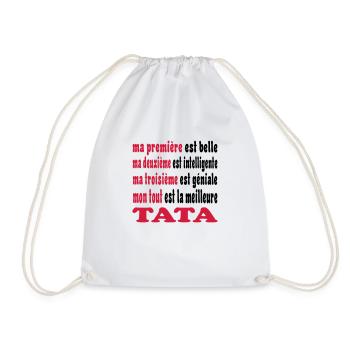 Ma première est belle C'EST LA MEILLEURE TATA 333 - Drawstring Bag - white - Front