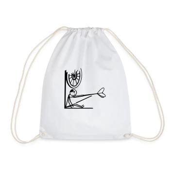 Mord mit Dartpfeil, Krimi, Tatort - Turnbeutel - Weiß - Vorne