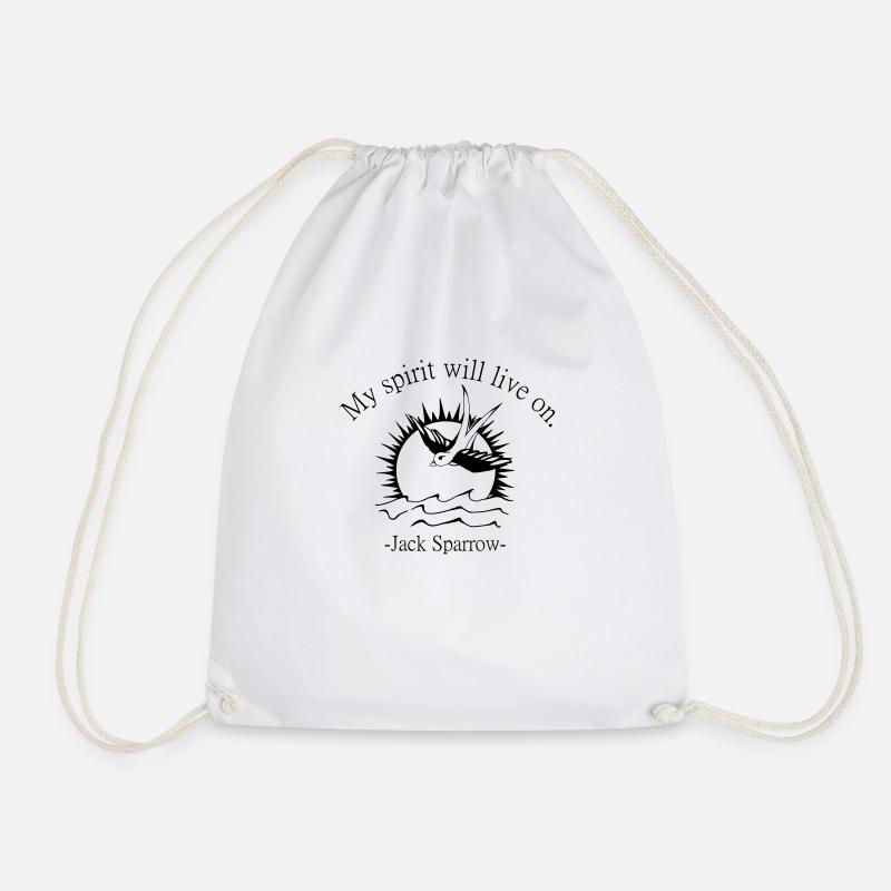 Quote Jack Sparrow - Drawstring Bag - white