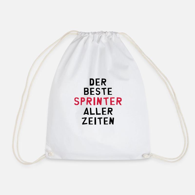 Leichtathletik / Sprint / Sprinter / Sprinterin - Turnbeutel - Weiß