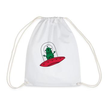 UFO Ovni Fusée Martien Enfant Naissance bébé - Sac de sport léger - blanc - Devant
