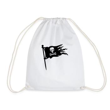 pirates drapeau - Sac de sport léger - blanc - Devant